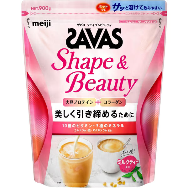 日本 SAVAS 明治女性大豆蛋白粉 Shape & Beauty 奶茶味 900g