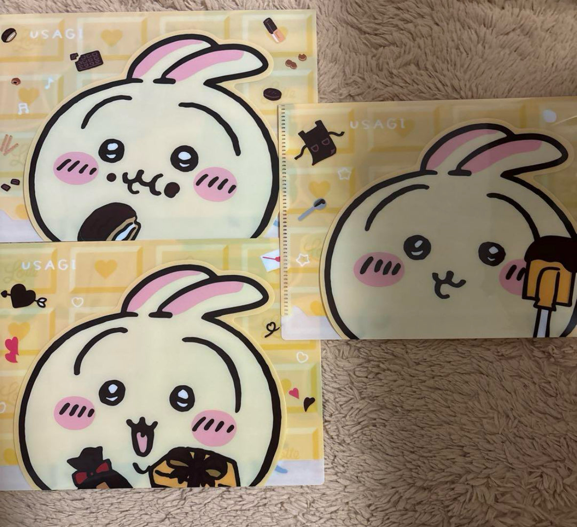 Chiikawa x Lotte 情人節A5 Case 兔兔Set