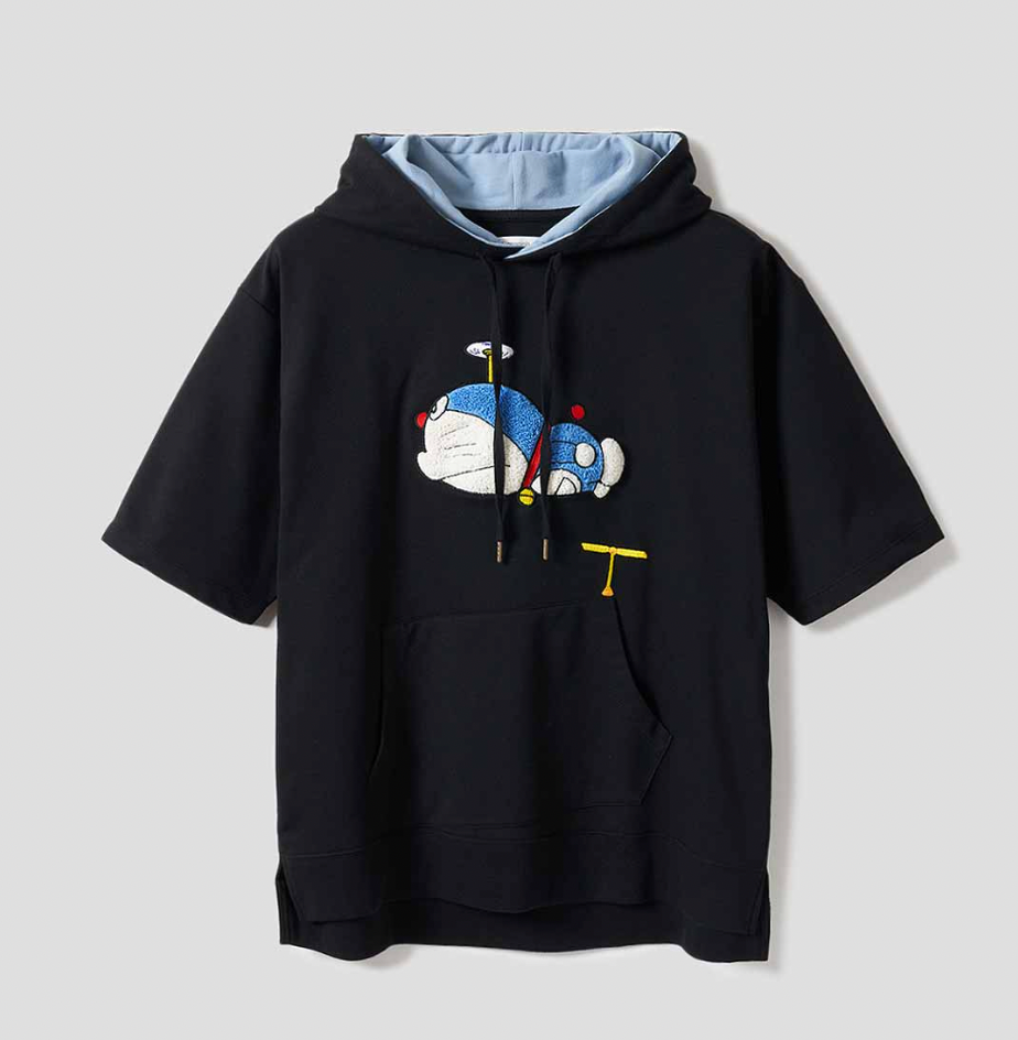 Graniph x 多啦A夢黑色連帽衫