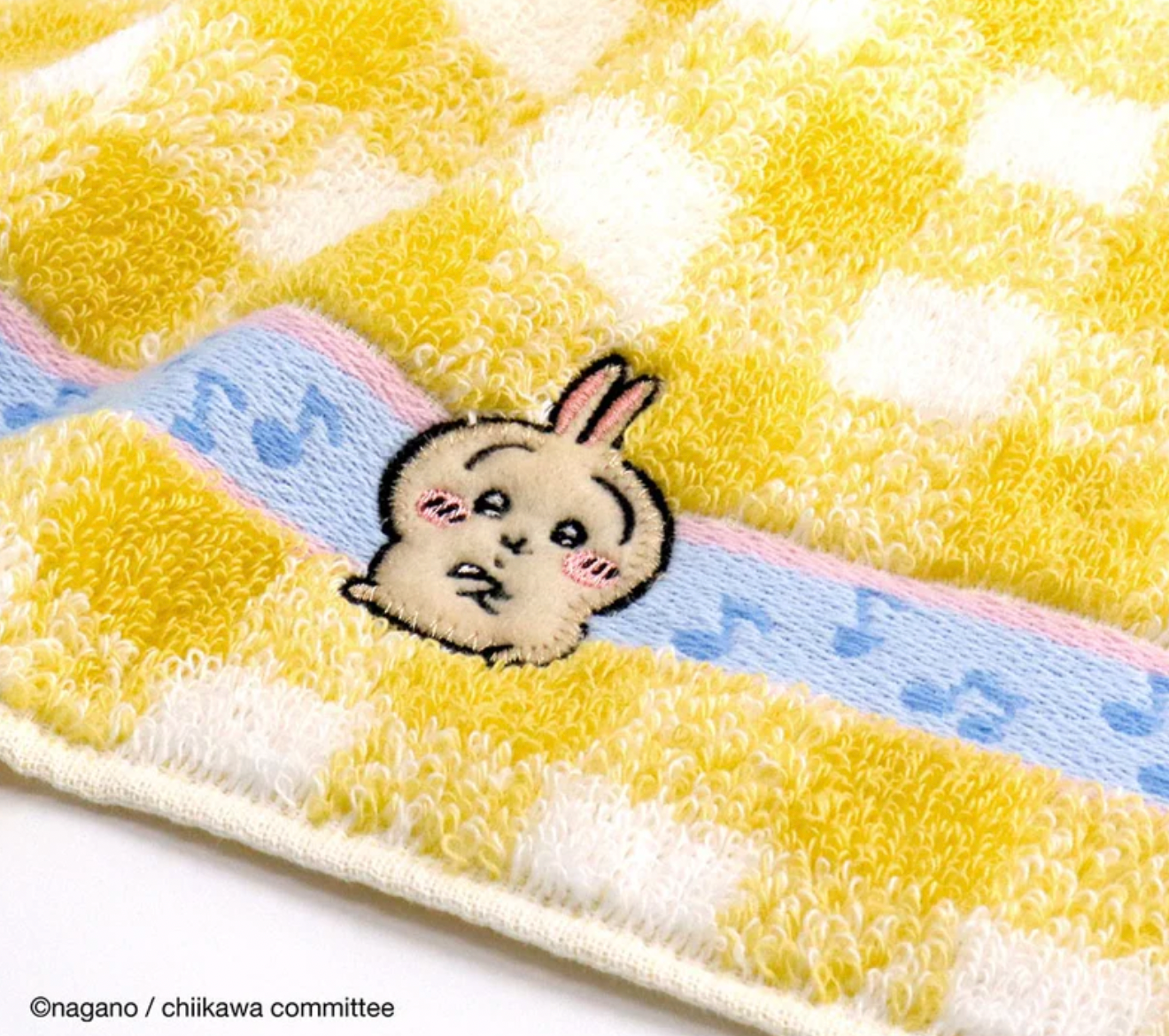 Towel Museum Chikawa 手巾 兔兔黃色格仔款