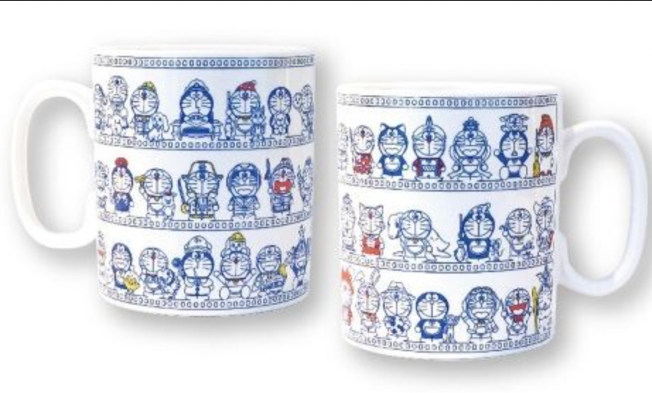 日本製 多啦A夢45週年紀念杯/碟