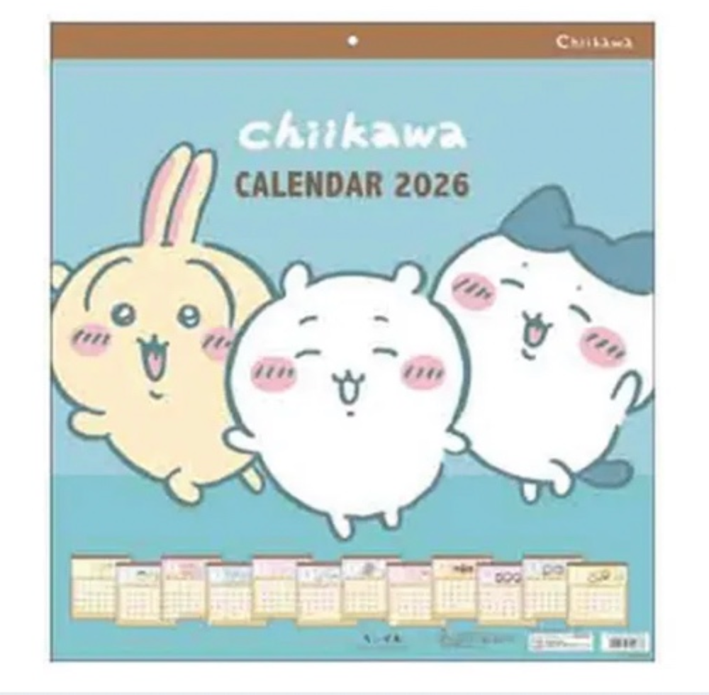 (10月到貨)2026 Chiikawa 三主封面掛牆月曆