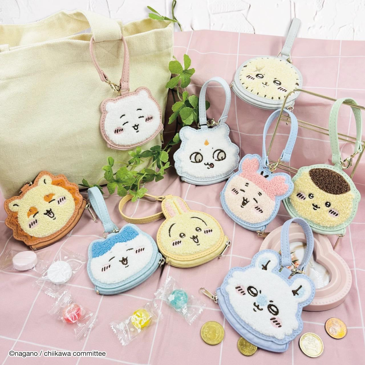 Chiikawa 迷你刺繡包連扣