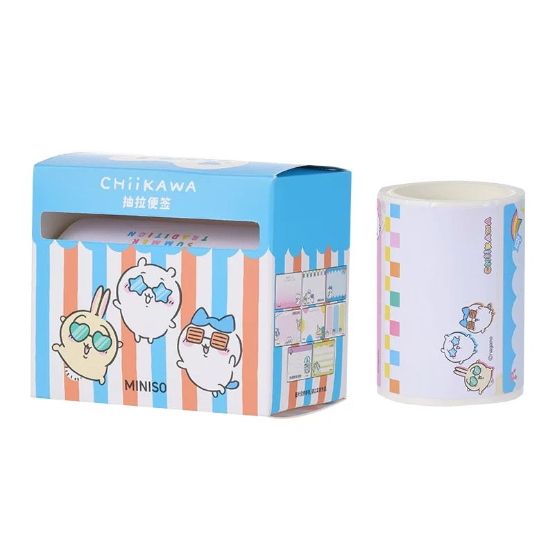 Miniso x Chiikawa 夏日抽拉便利貼
