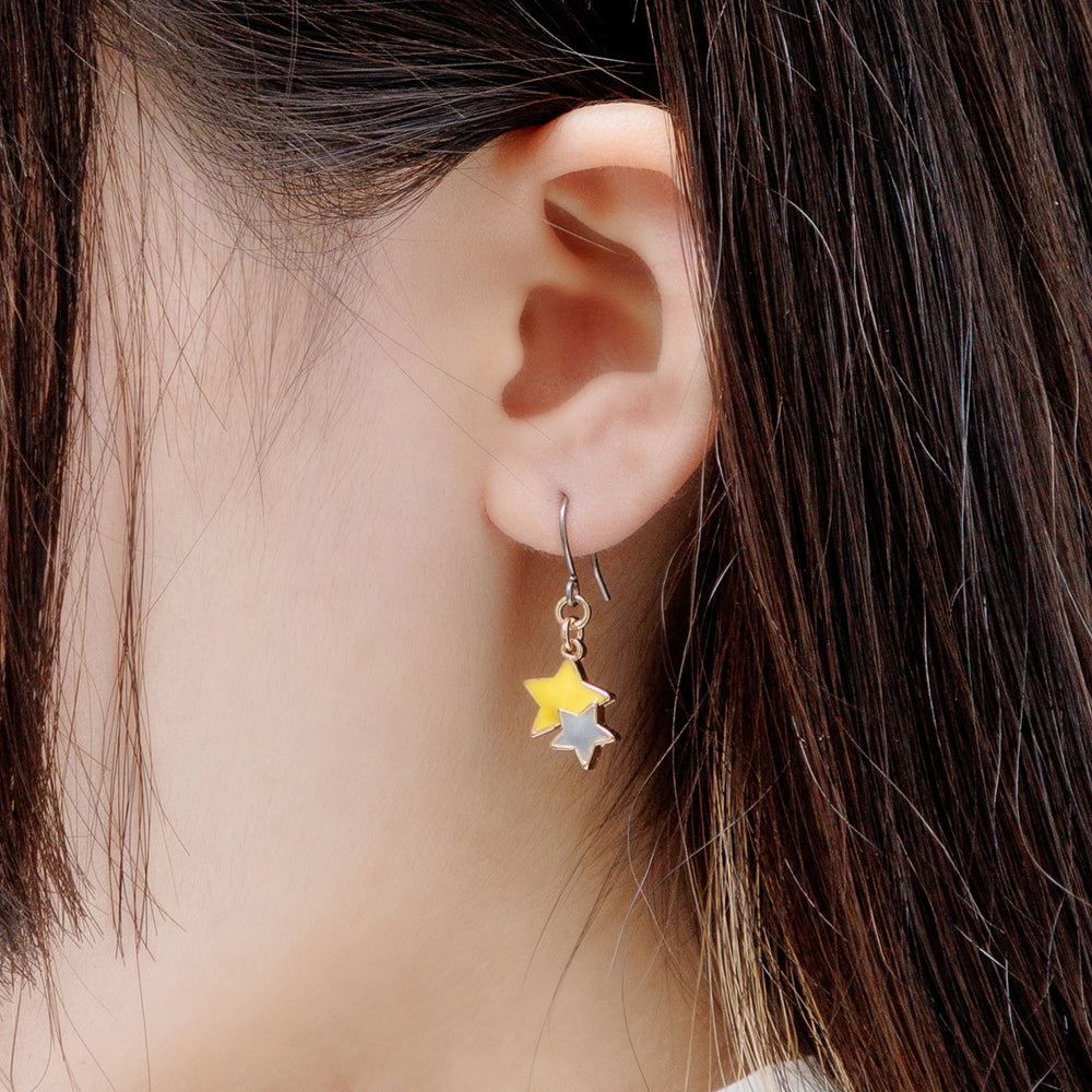 未來百貨限定 多啦A夢星星月亮耳環