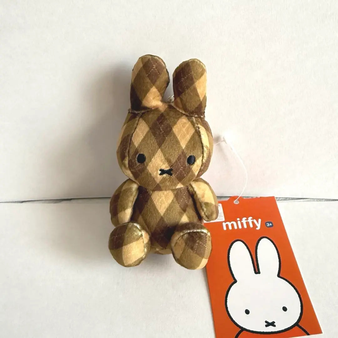 Miffy 韓國限定 啡色格仔公仔掛飾