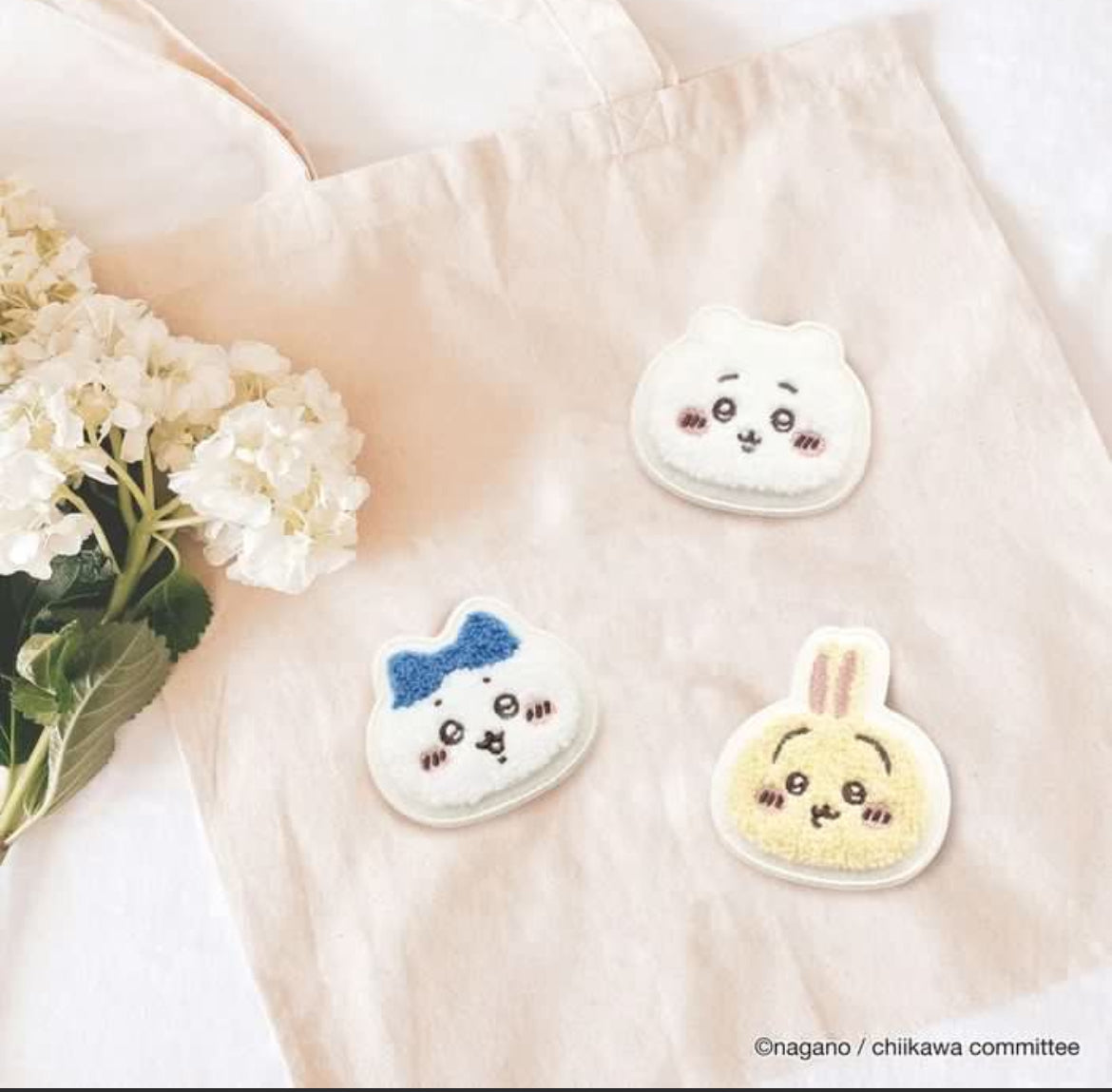 Chiikawa 毛毛刺繡襟章/扣針
