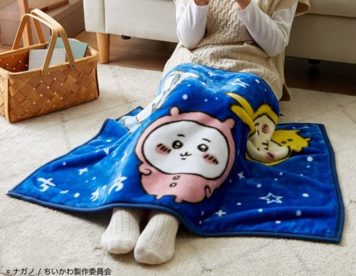 Chiikawa 藍色夜空睡衣派對毛毯