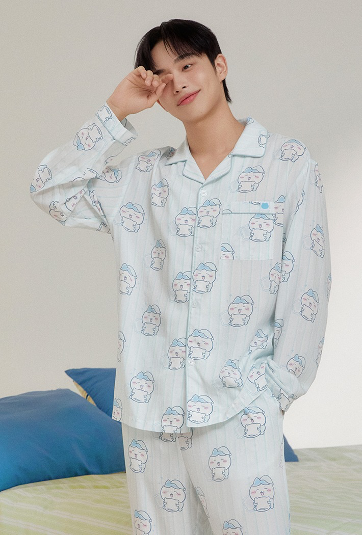 Chiikawa x Spao 成人長袖薄款睡衣套裝 小八貓