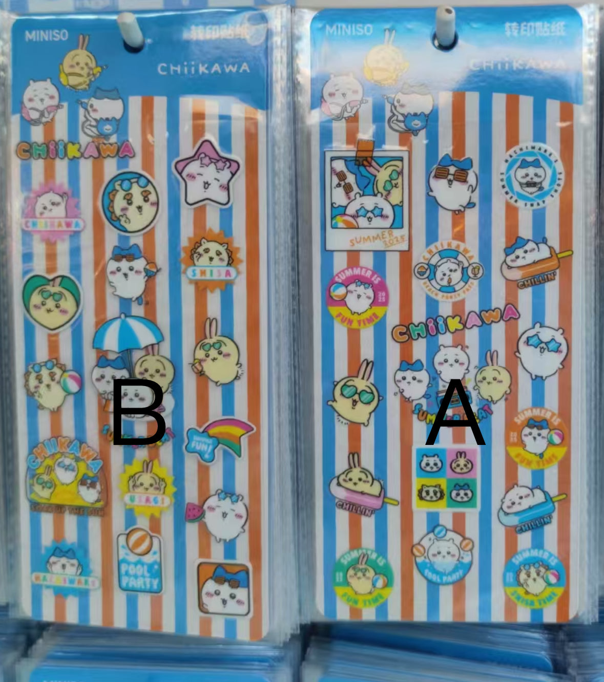Miniso x Chiikawa 夏日轉印貼紙