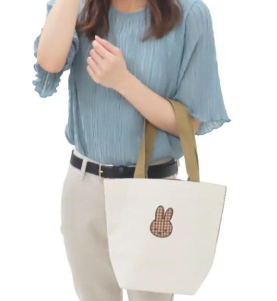 Miffy 格仔刺繡章 Tote Bag