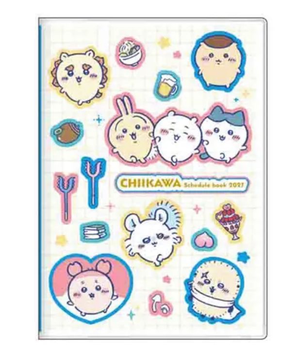 (9月預約)2027 Chiikawa B6 角色格仔圍邊造型 Schedule Book