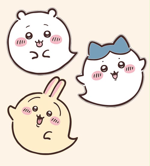 台場限定 Chiikawa 幽靈造型Die Cut 貼紙