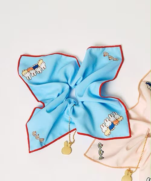 Dick Bruna × studio CLIP 2026 Miffy 絲巾髮圈 藍色