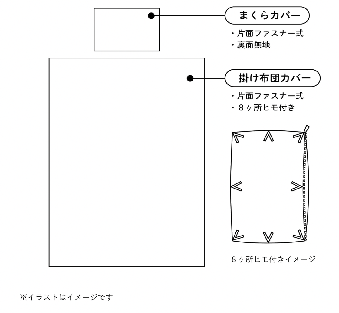 MORIPiLO x Chiikawa 150x210cm 床品 (被套&枕頭套)
