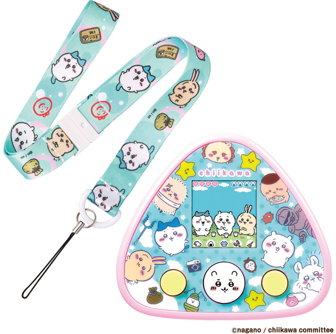 BANDAI Chiikawa Tamagotchi 他媽哥池DX豪華版套裝附頸帶 - 粉紅色