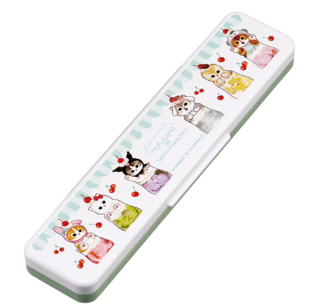 Skater Mofusand 抗菌靜音組合 18cm餐具/筷子連小匙套裝
