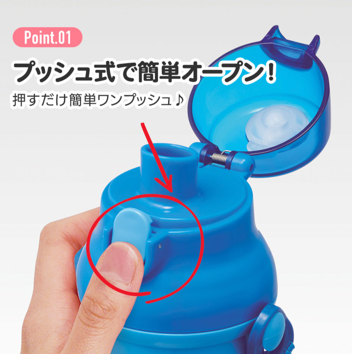 Skater Chiikawa 480mL 抗菌直飲式水樽/水壺連背帶