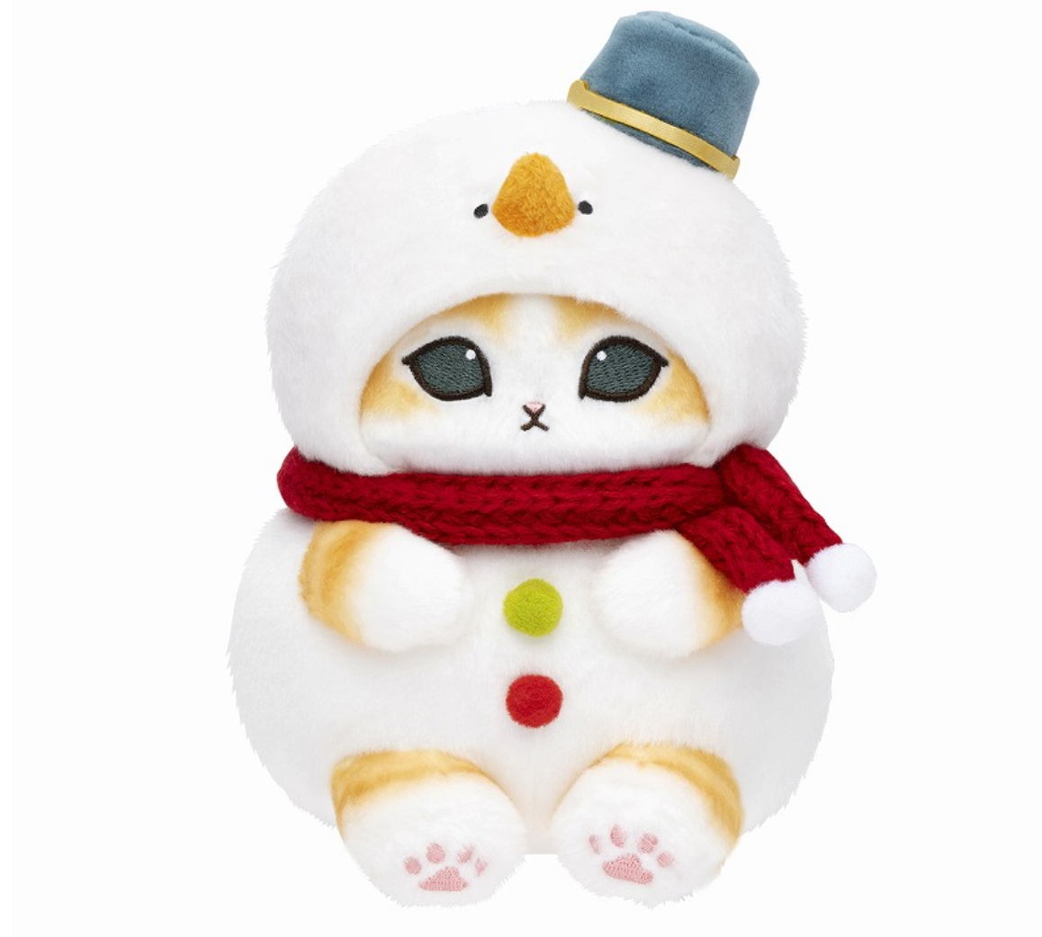 Mofusand 聖誕雪人貓公仔S