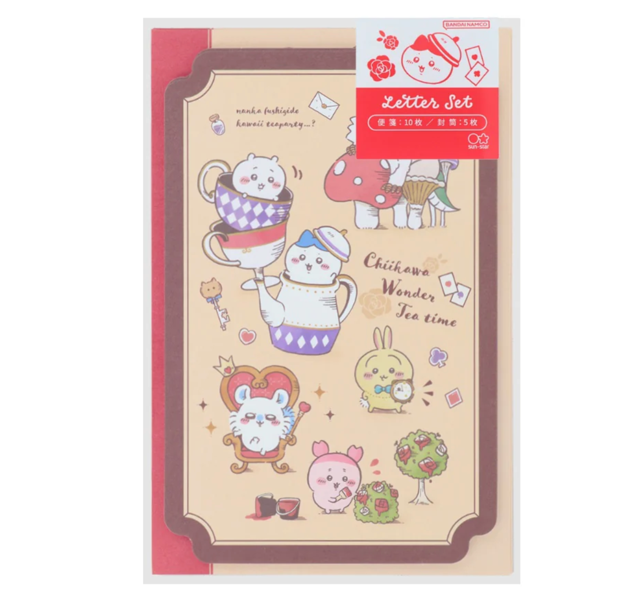 Chiikawa x Wonderland Tea Time Die Cut款式 Letter Set