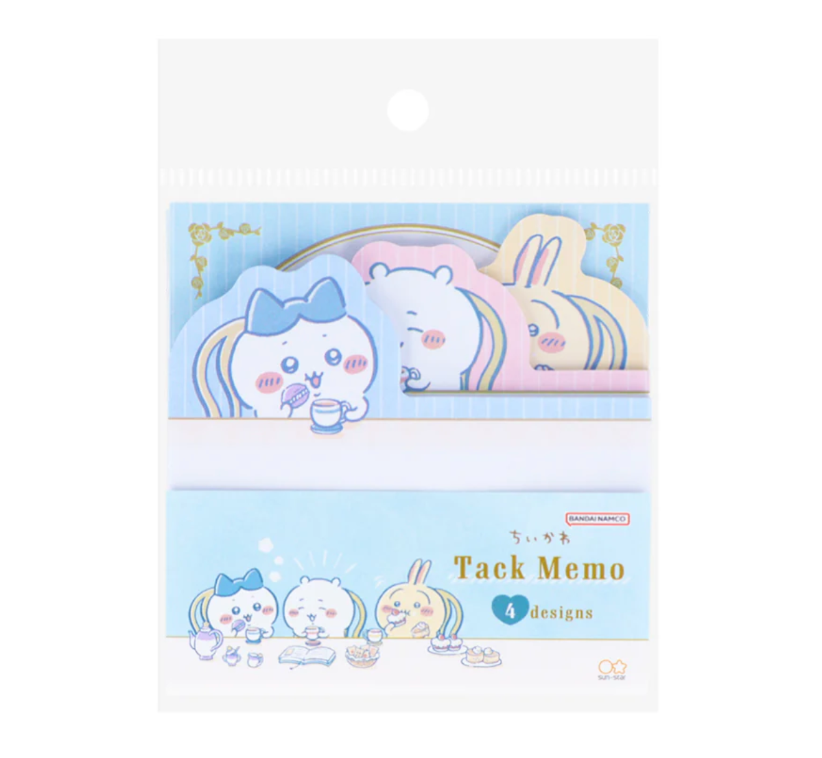 Chiikawa x Wonderland Tea Time Tack Memo