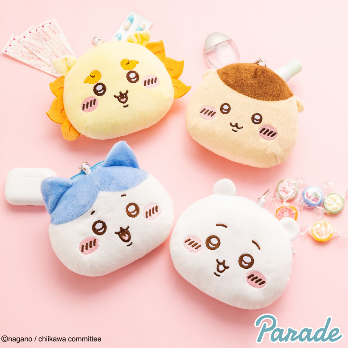 Chiikawa 景品大頭公仔伸縮卡套散銀包