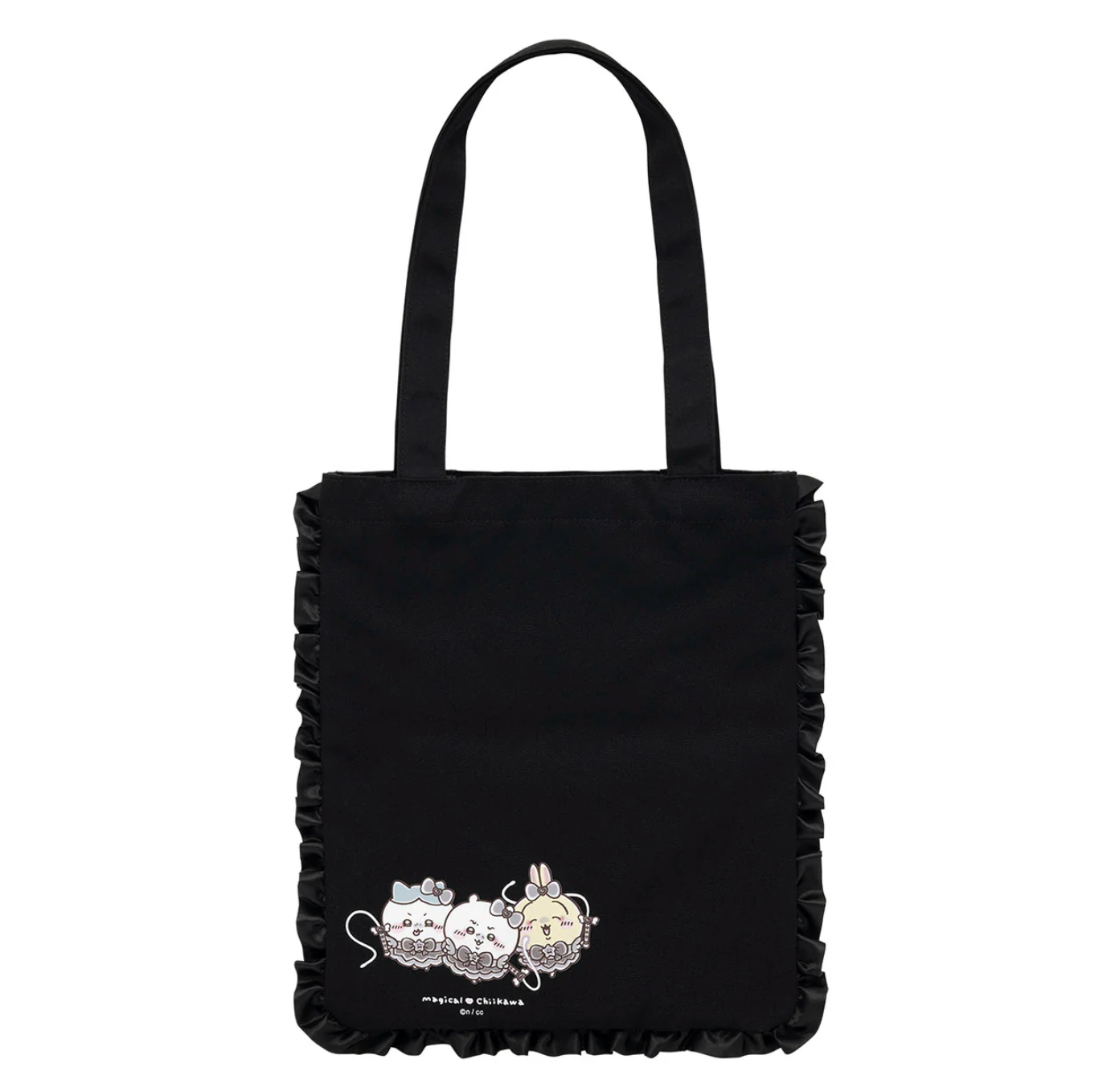 Chiikawa 魔法少女 小八黑色絲帶手提袋tote bag