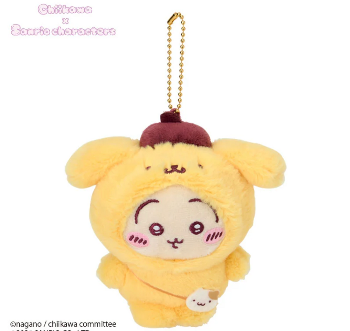 (14-21日到貨)Chiikawa x Sanrio 限定公仔掛飾(兔兔 x 布甸狗)