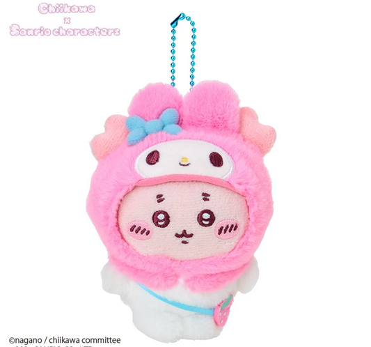 (受注)Chiikawa x Sanrio 限定公仔掛飾(古本屋 x My Melody)