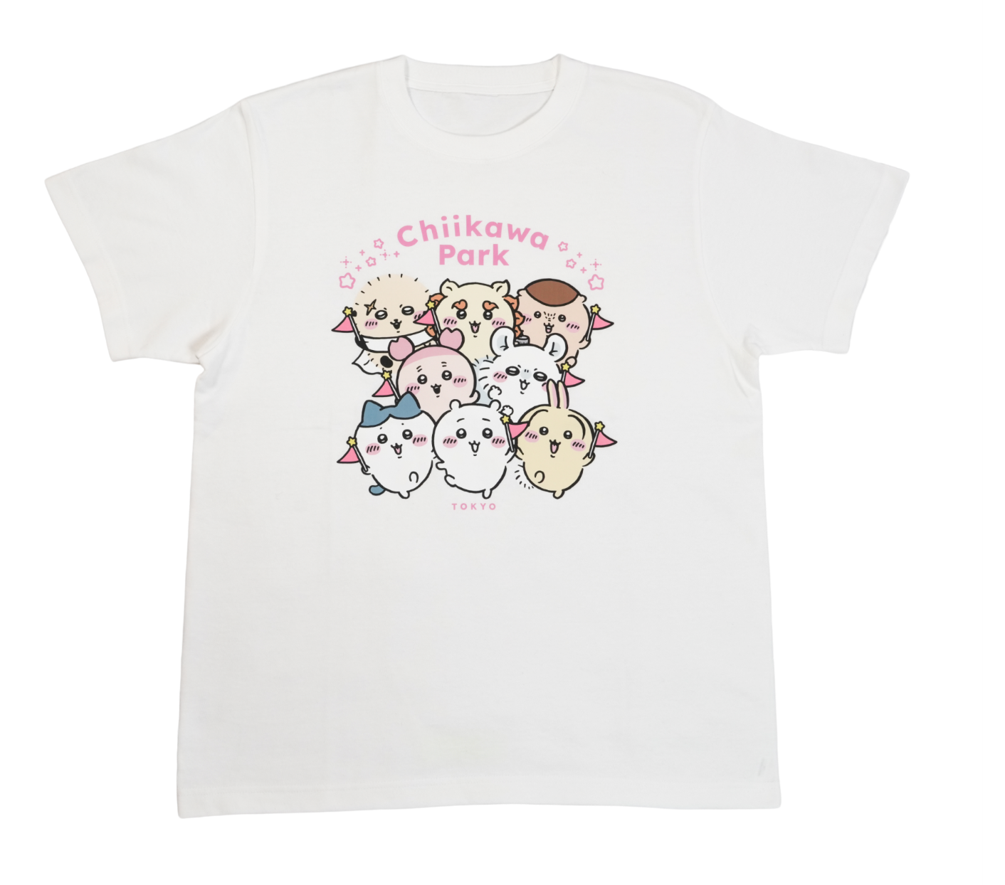 (9月底到貨)Chiikawa Park 短衫T-shirt 全角色白色