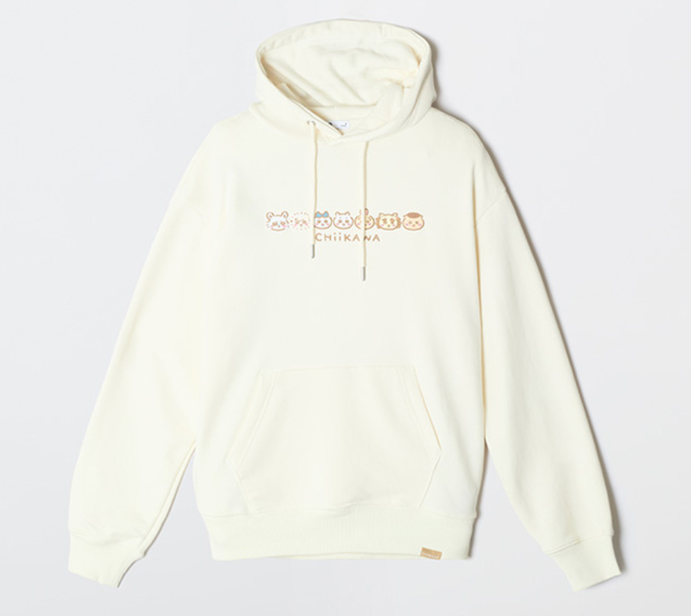 Chiikawa x Spao 連帽衛衣Hoodie 奶白色全角色