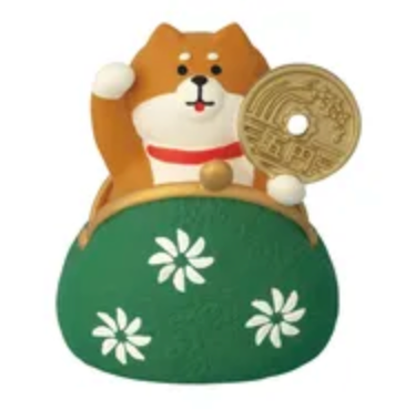 (8月預訂)Concombre 招財狗 金運達摩(綠色)