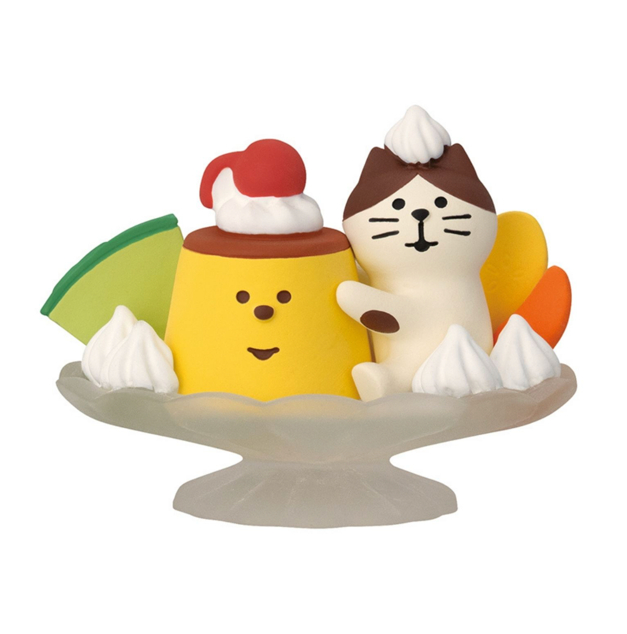 (9月預訂)Concombre 布丁甜品拼盤貓公仔