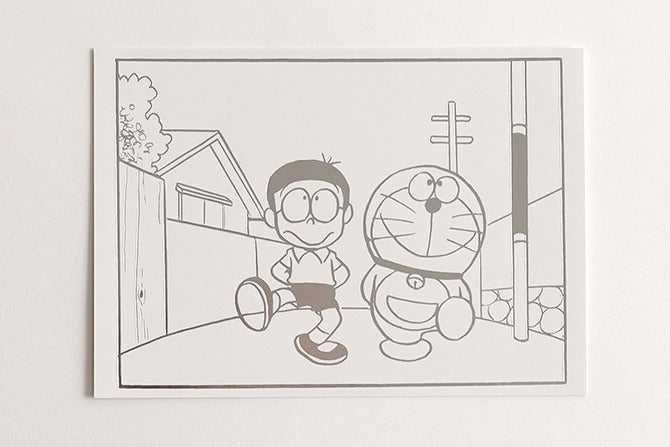 不二雄館 多啦A夢 銀箔PostCard