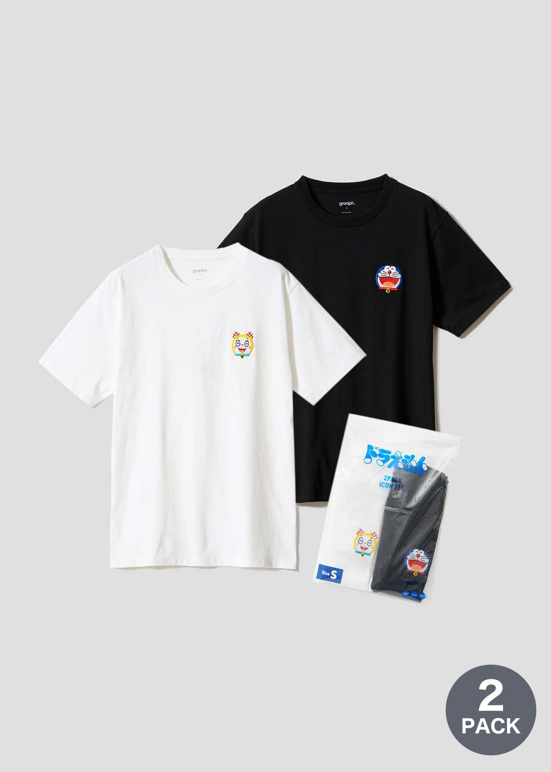 Graniph × 多啦A夢 2-Pack T恤套裝