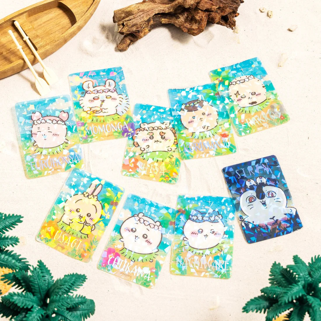 Chiikawa人魚島之秘密 盲盒海邊閃耀透明卡片(全8款單抽/原盒)