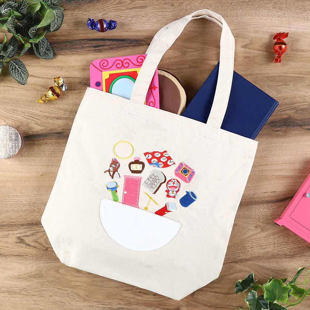 多啦A夢 秘密道具 刺繡Tote Bag(四次元口袋)