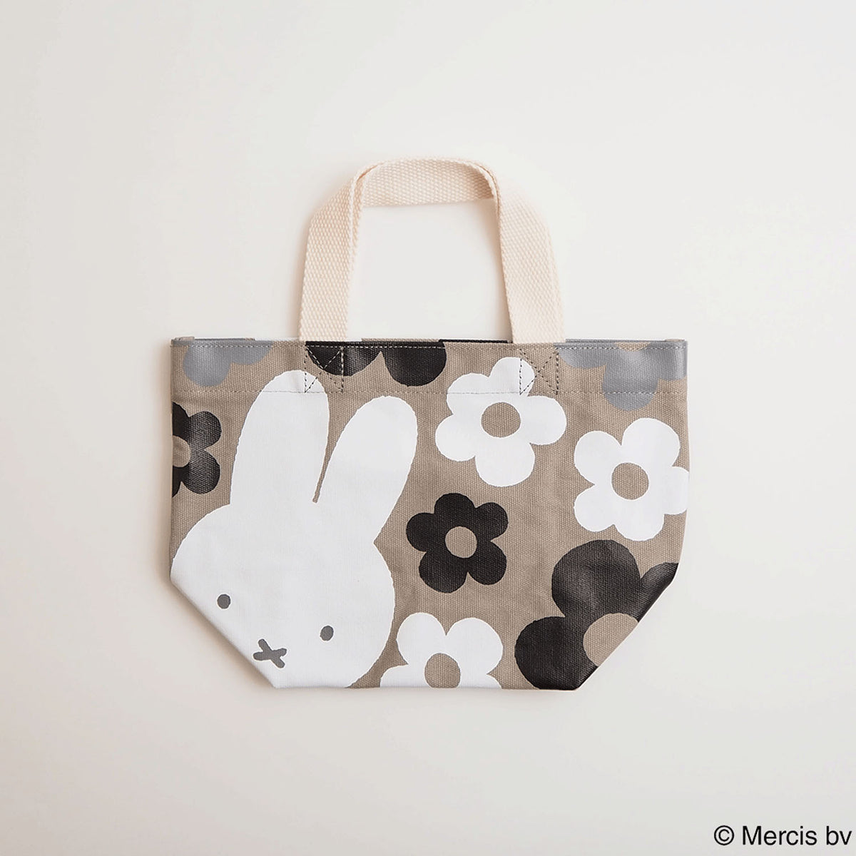 Miffy Big Flower 細Tote Bag 灰色