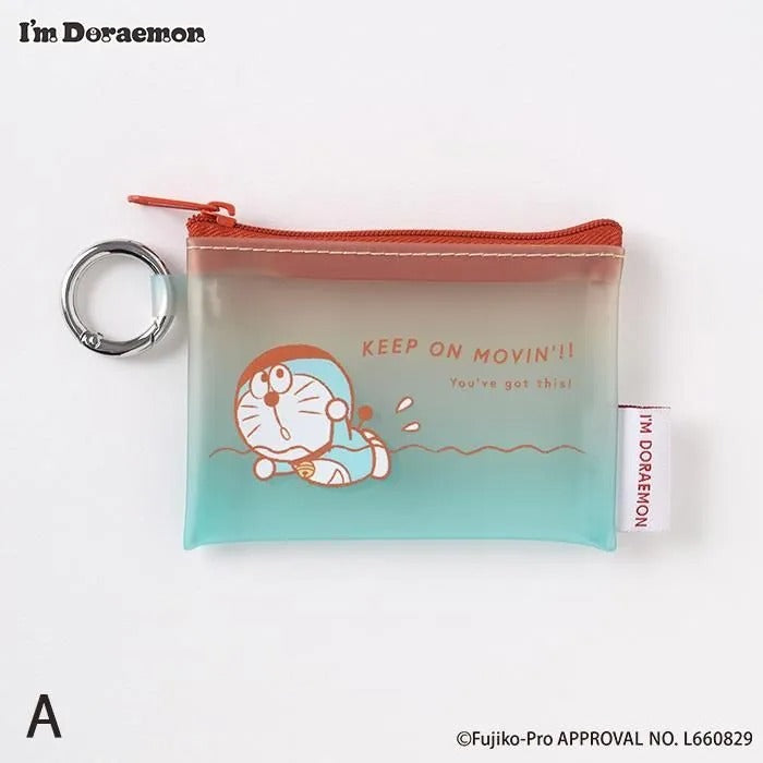 Flowering x 多啦A夢 半透明mini pouch