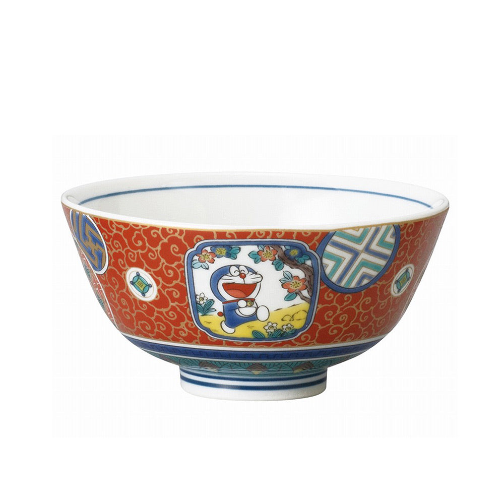 多啦A夢九谷燒茶碗 (庄三風・彩色金欄手)