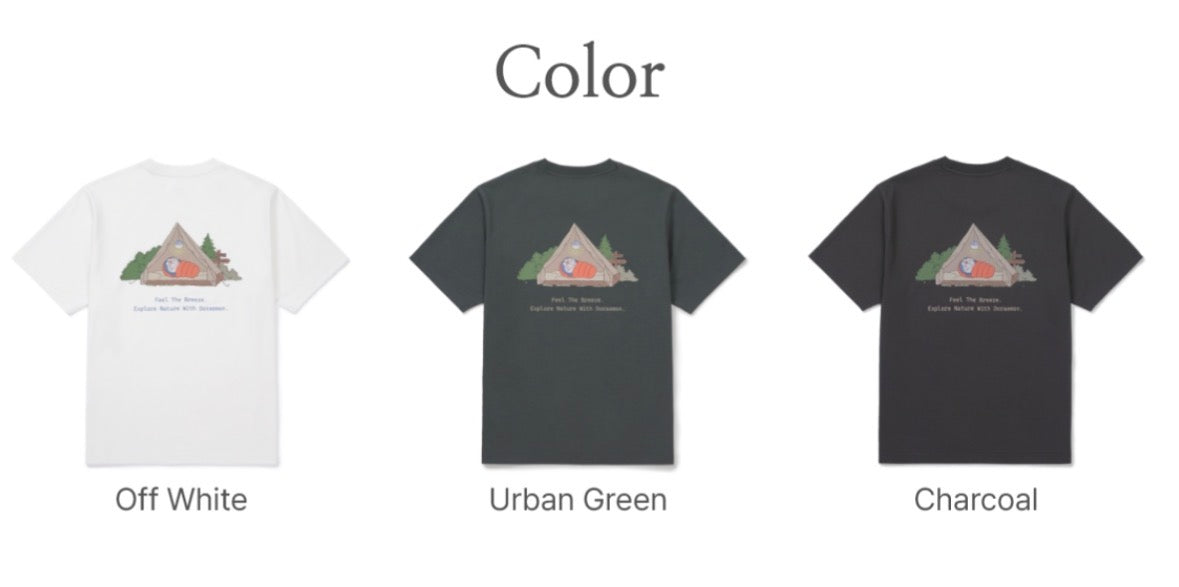 多啦A夢 x Snow Peak 韓國限定成人T-Shirt 訓睡袋款