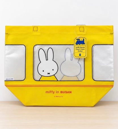 Miffy 韓國釜山限定 海雲臺海岸列車透光車窗大環保袋 黃色