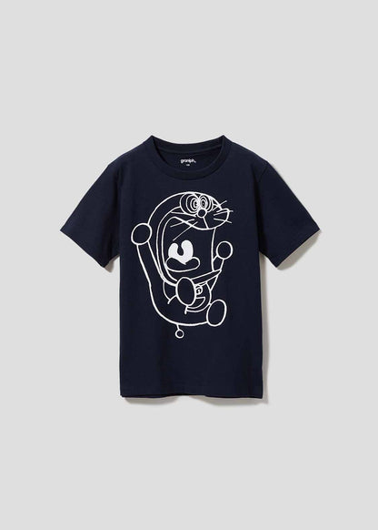 Graniph x  多啦A夢驚恐樣童裝T-Shirt
