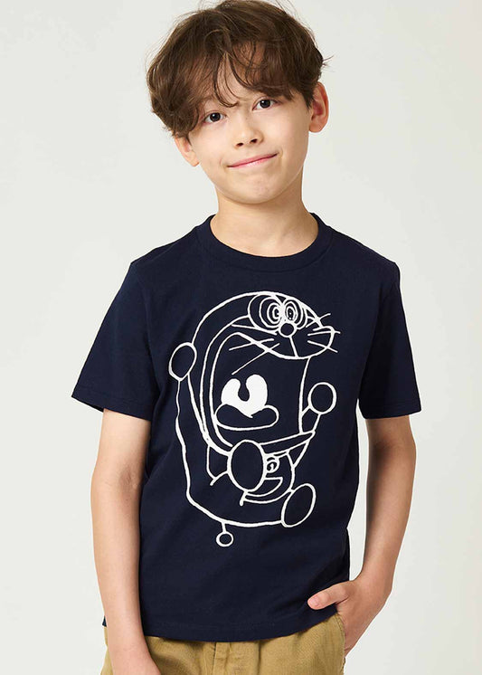 Graniph x  多啦A夢驚恐樣童裝T-Shirt