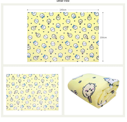 韓國Chiikawa 黃色花花毛毯 140x100cm