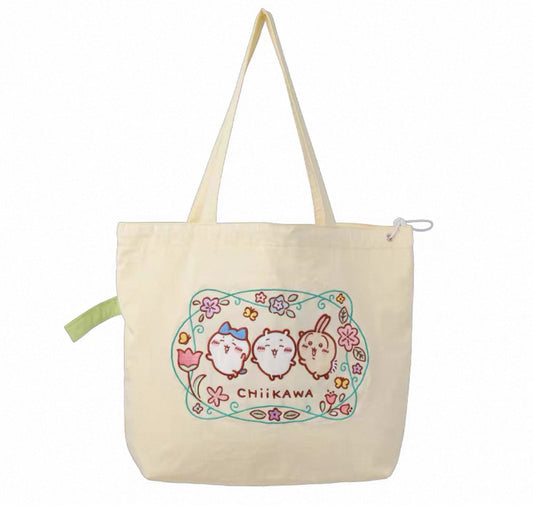 Miniso x Chiikawa 花環刺繡Tote Bag