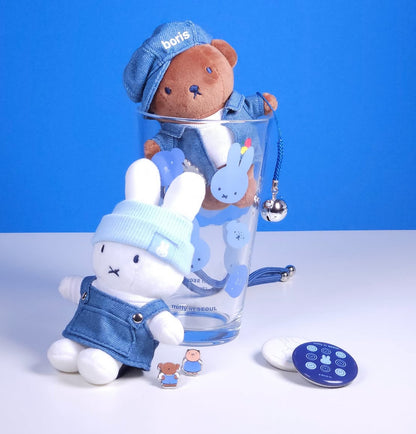Miffy 韓國首爾限定 玻璃杯(藍色頭圖案)