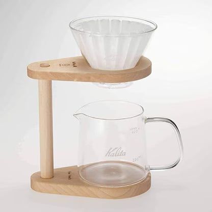 Kalita WDG-185 根尾之森木座圓形支架濾杯壺組