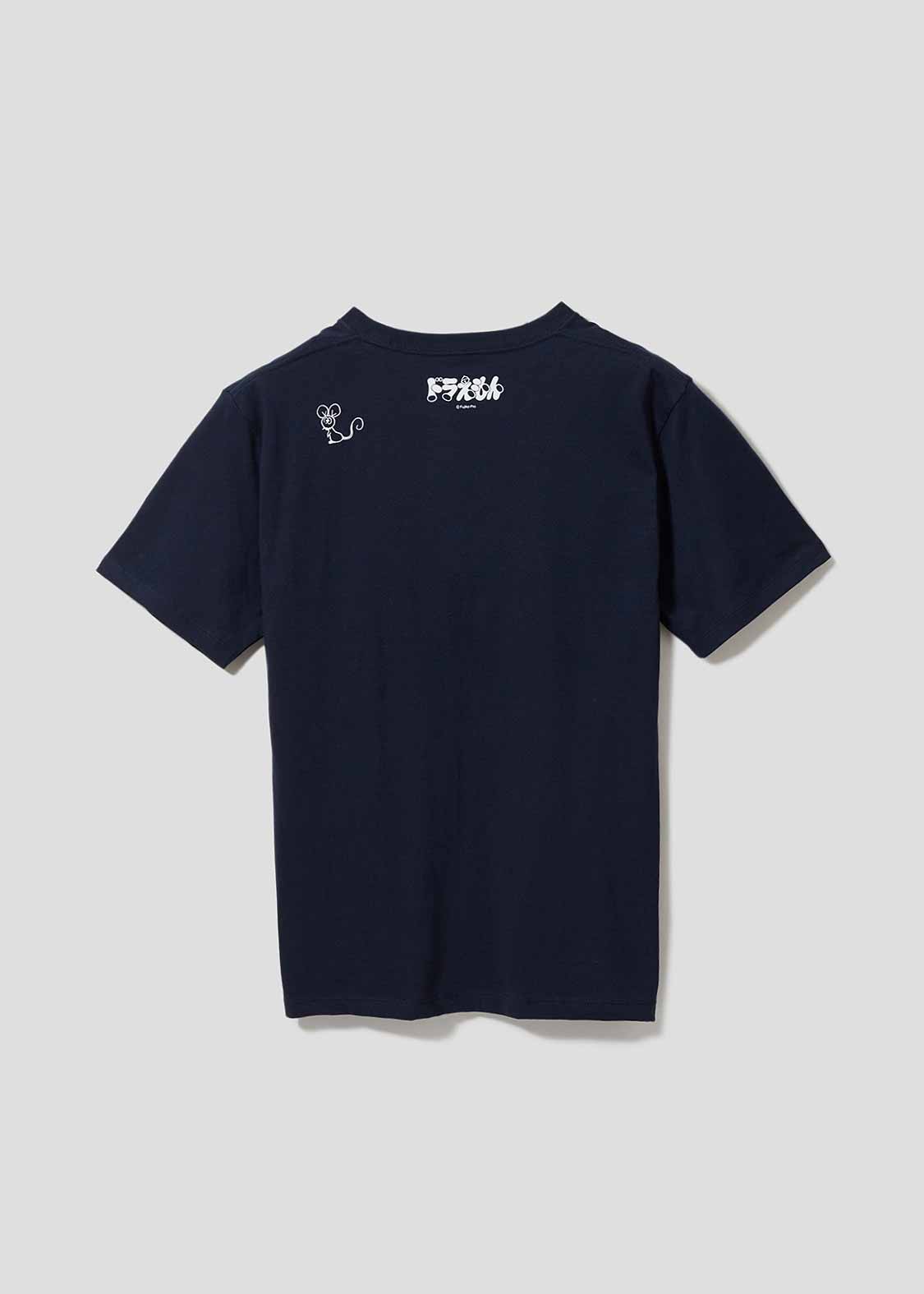 Graniph x  多啦A夢驚恐樣黑色T-Shirt