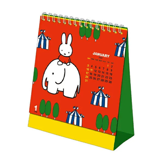 2027 Miffy 坐大象紅底座枱月曆 (28BCA-2)